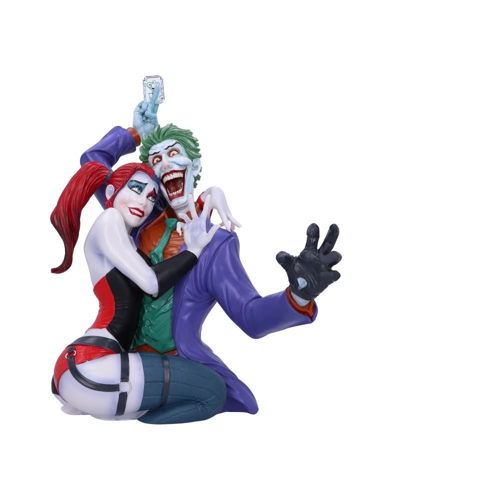 Nemesis Now Batman - The Joker and Harley Quinn Bust Figurine - Multicolours